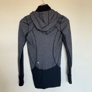 Lululemon daily practice herringbone Gray Black Zip-Up Hoodie jacket